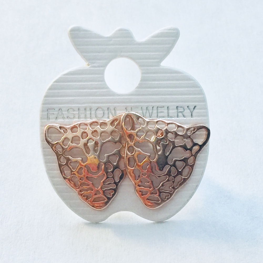 Cheetah Gold Earrings. NEW!
